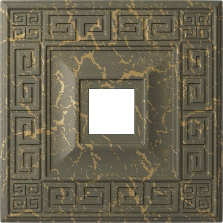 Ekena Millwork Eris Medallion (Canopies up to 9 7/8"), 18"W x 18"H x 3 1/2"ID x 1 1/8"P, Witch Hazel Crackle CM18ERWHC